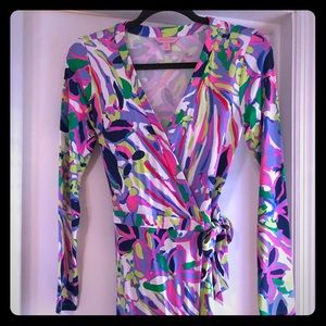 Lilly Pulitzer romper with skirt and long sleeves